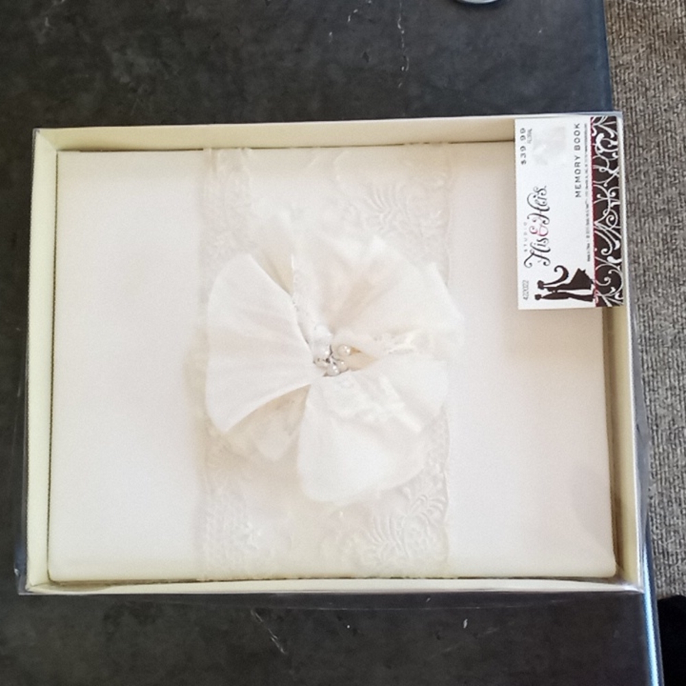 Wedding memory book ivory